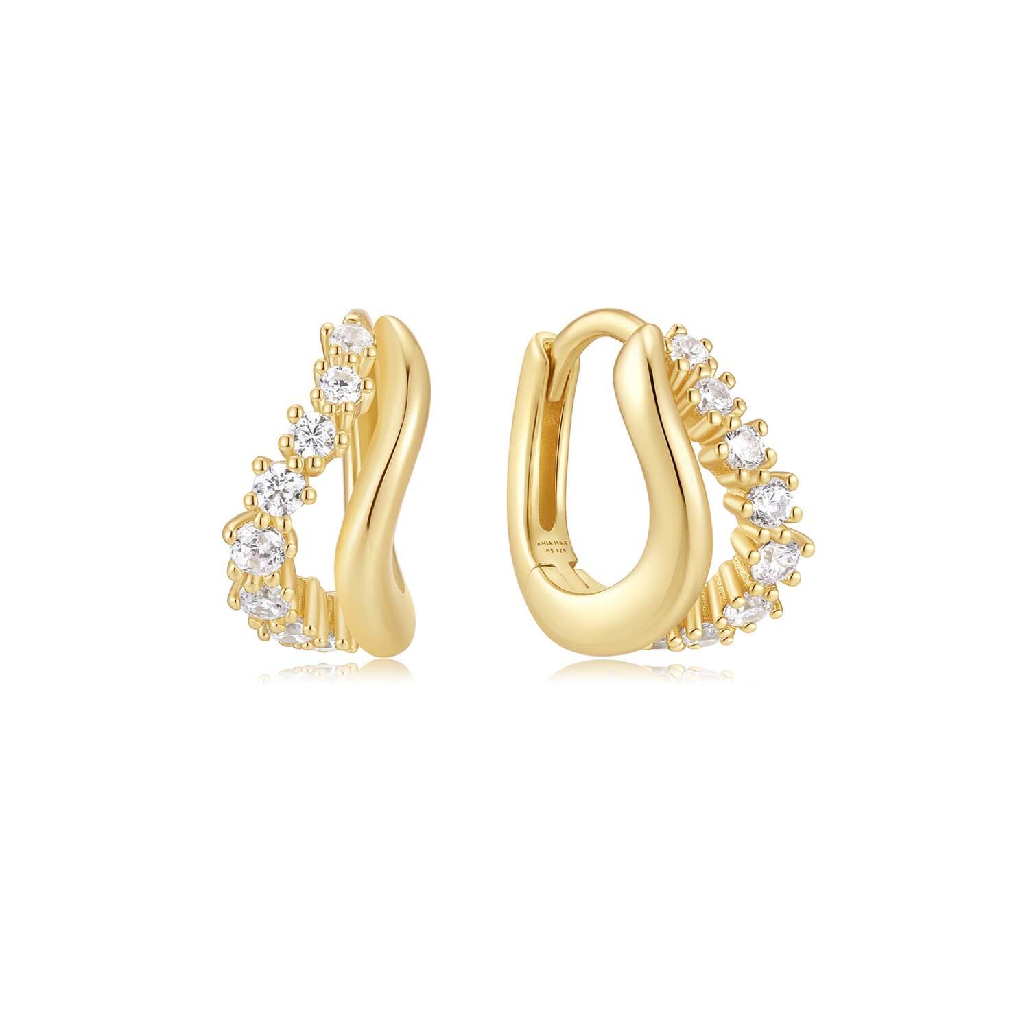  Fairy Dust - Créoles - Argent / GP 14 carats - Zircone